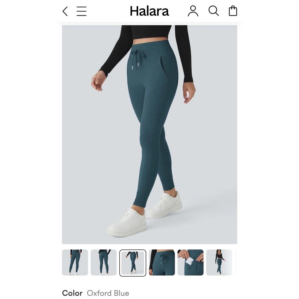 Y22 * Halara Leggings Small Petite Oxford Blue 
NWT